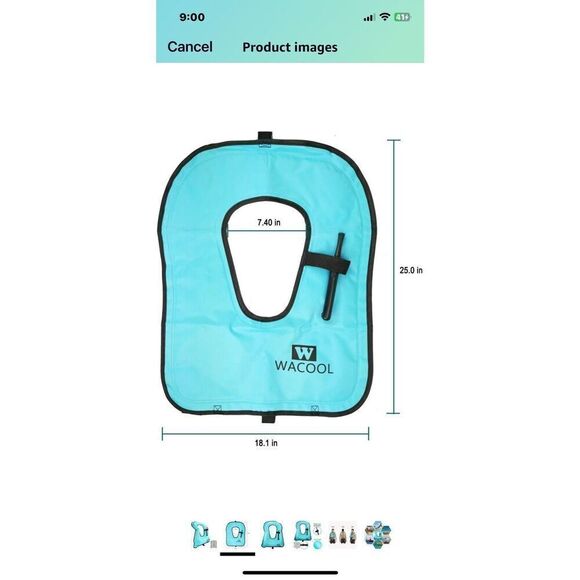 WACOOL Inflatable Snorkel Diving Swimming Scuba Vest Buoyancy Up To 220 lbs - Picture 3 of 8